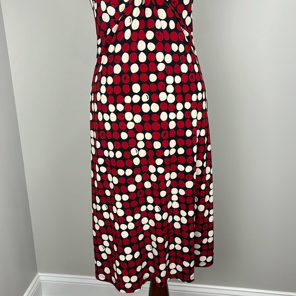 Sere Nade Red Black Dots Ruffle Flounce Short Sleeved Retro Pop Art Dress Sz S - Picture 5 of 12